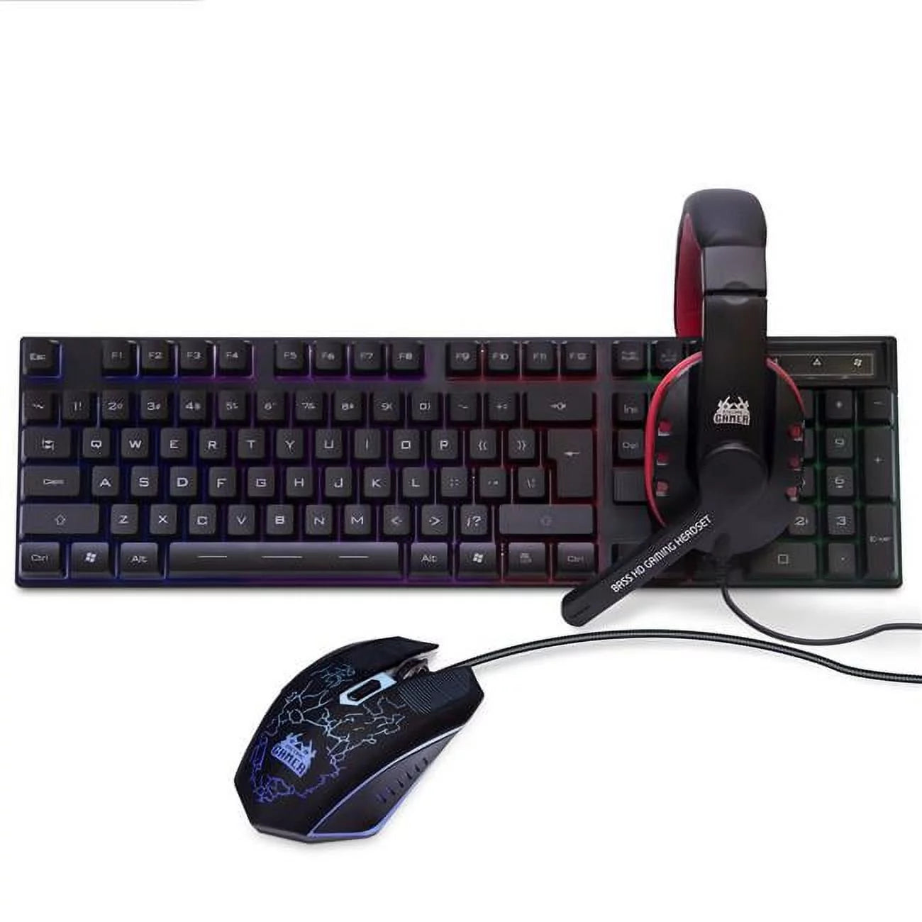 Keyboard Mouse and Headset Gaming Start Kit